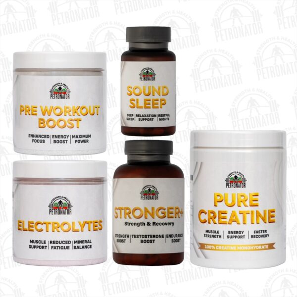 КОМБО 2 - Pure creatin, Electrolytes, Stronger+, Pre workout boost, Sound sleep